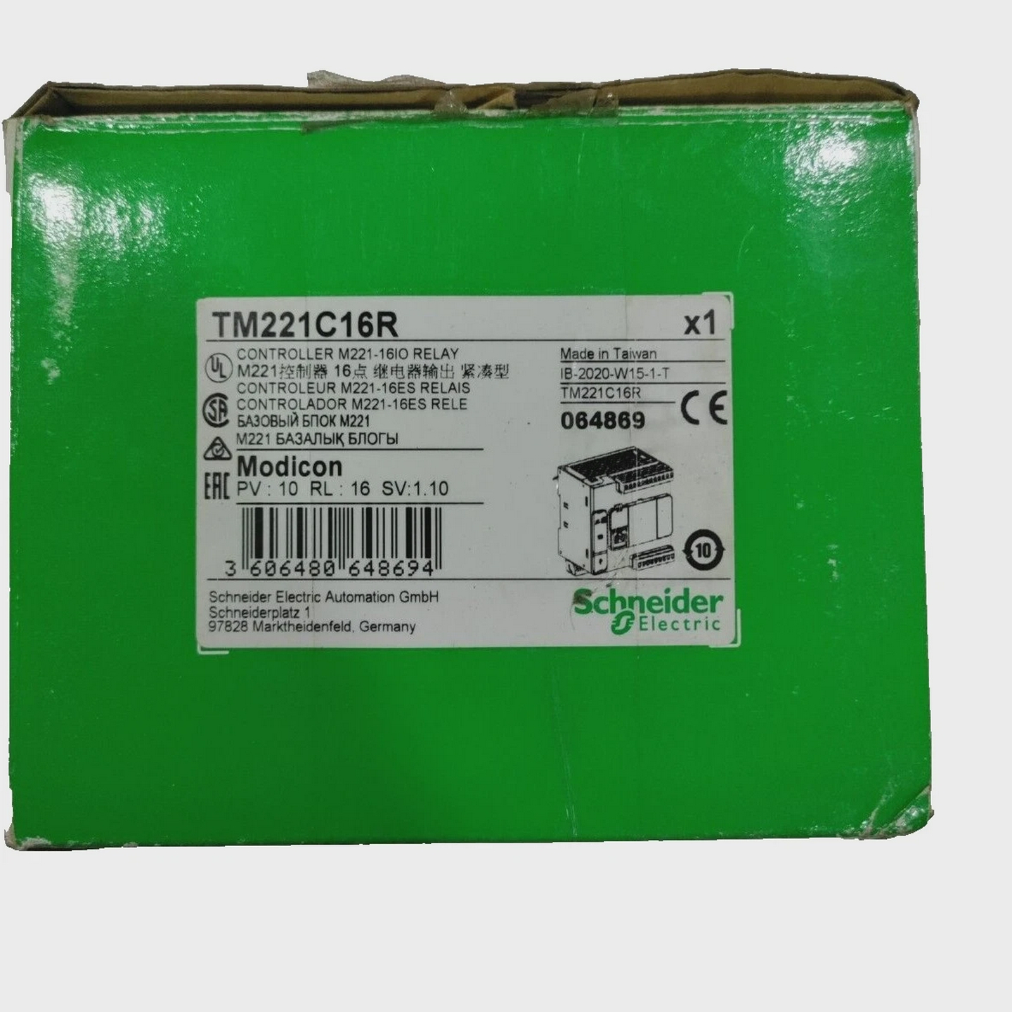*带盒*SCHNEIDERTM221C16R可编程控制器