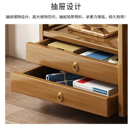 实木新中式博古架多宝阁茶叶茶室置物架摆件展示架客厅轻奢展示柜
