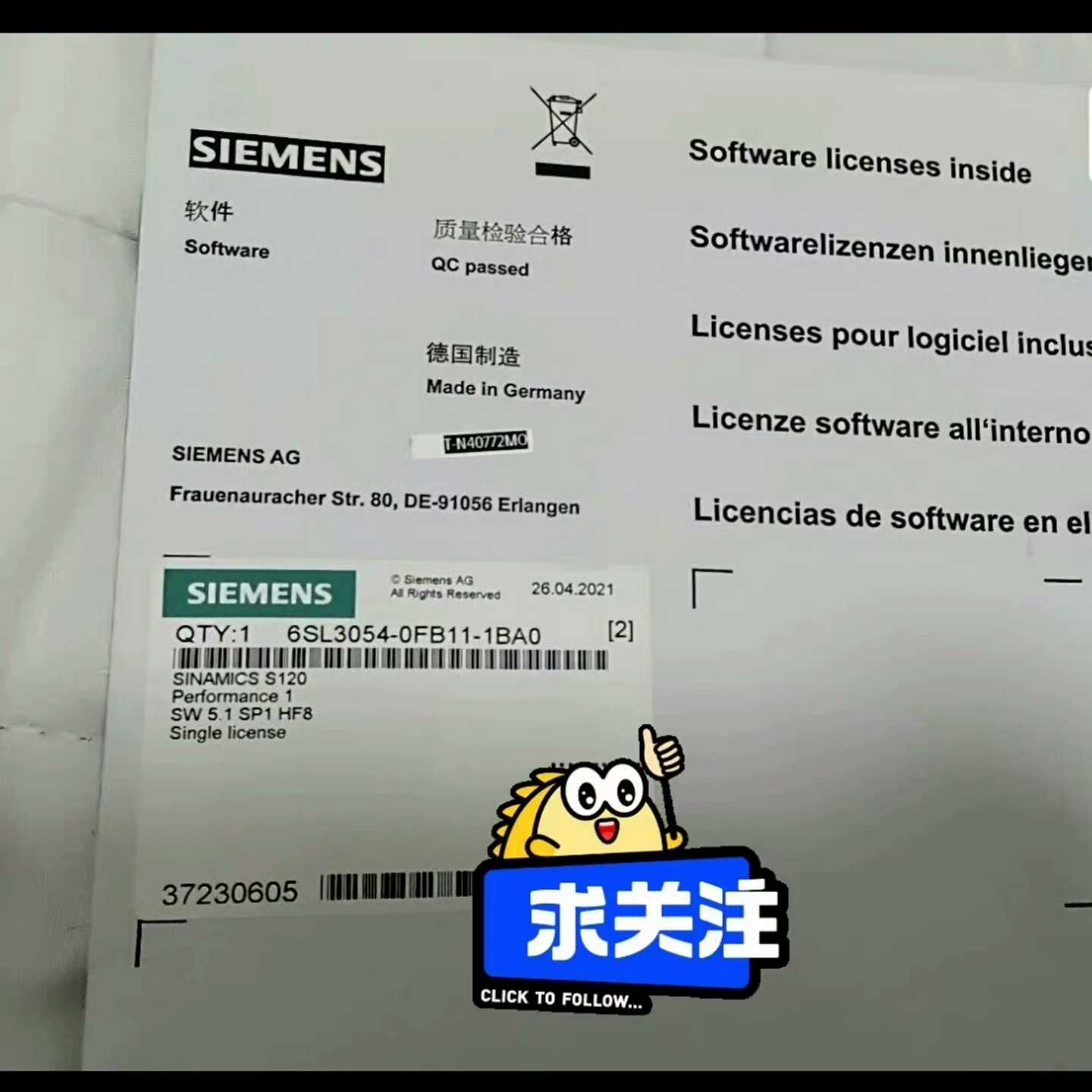 【议价】6SL3054-0FB11-1BA0未拆封内存卡适用