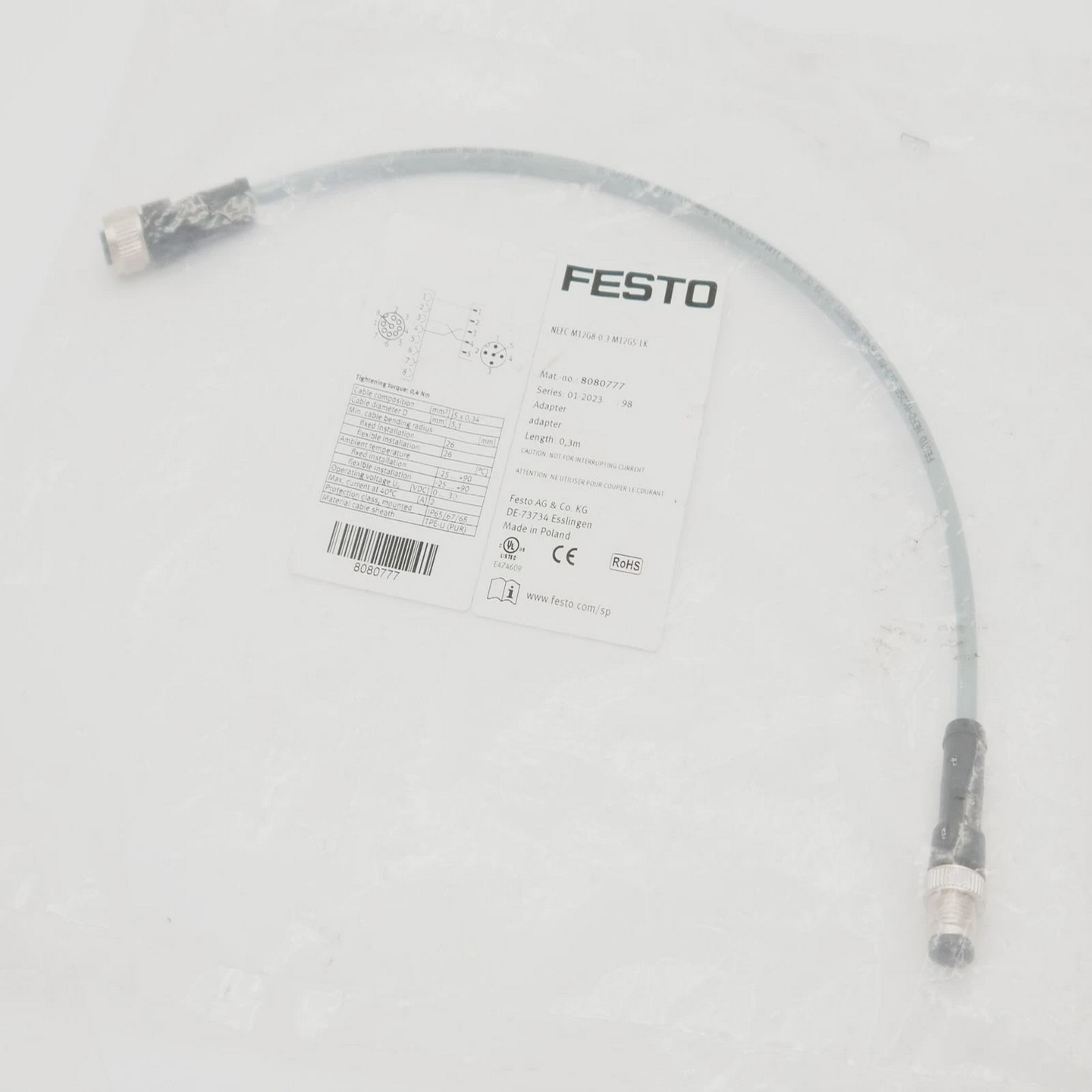 FestoNEFC-M12G8-0.3-M12G5-LKNEFCM12G80.3M12G5LK8080777Ad