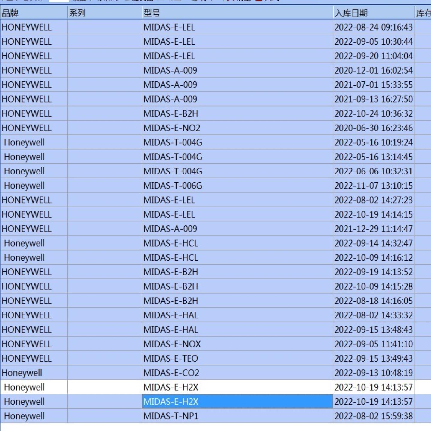 霍尼韦尔MIDAS-E-SHX硅烷氨气MIDAS-L-O2S--议价商品