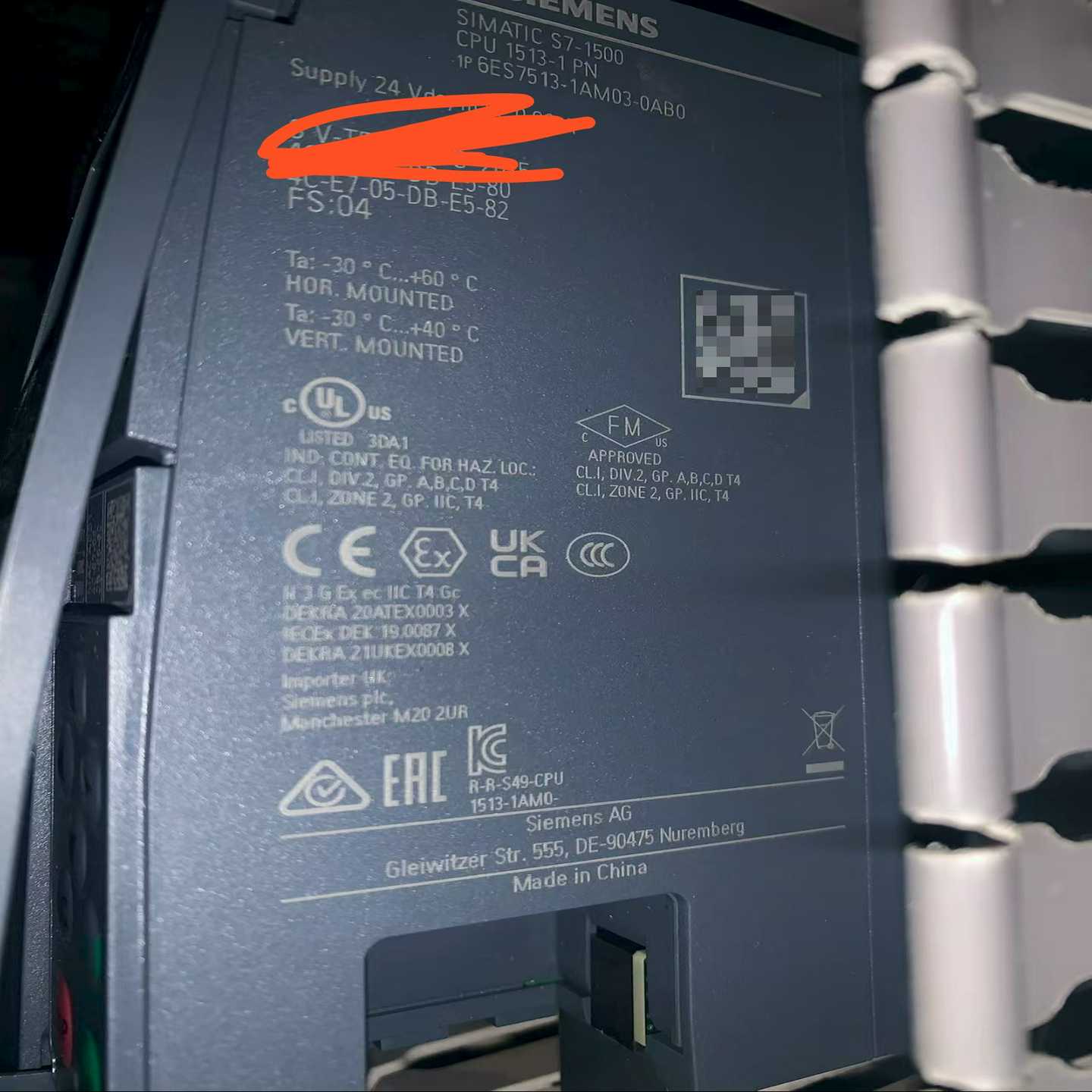 西门子S7-1500CPU模块，型号6ES7513-1AM--议价商品