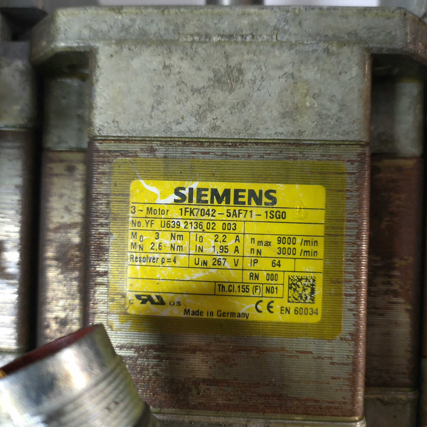 售前询价伺服马达1FK7042-5AF71-1SG0拆机货两台