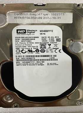 西数 4TB SATA WD4000FYYZ-05UL1B0