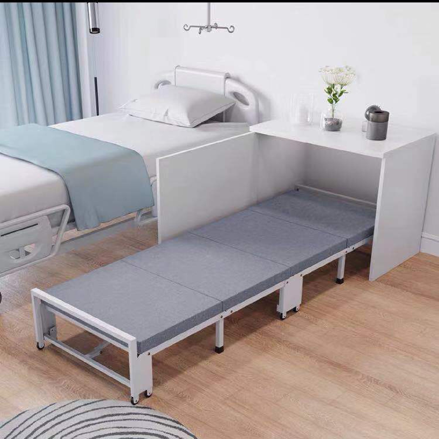 厂家直供入柜款四折折叠床午休午睡单人床多功能共享陪护办公室床