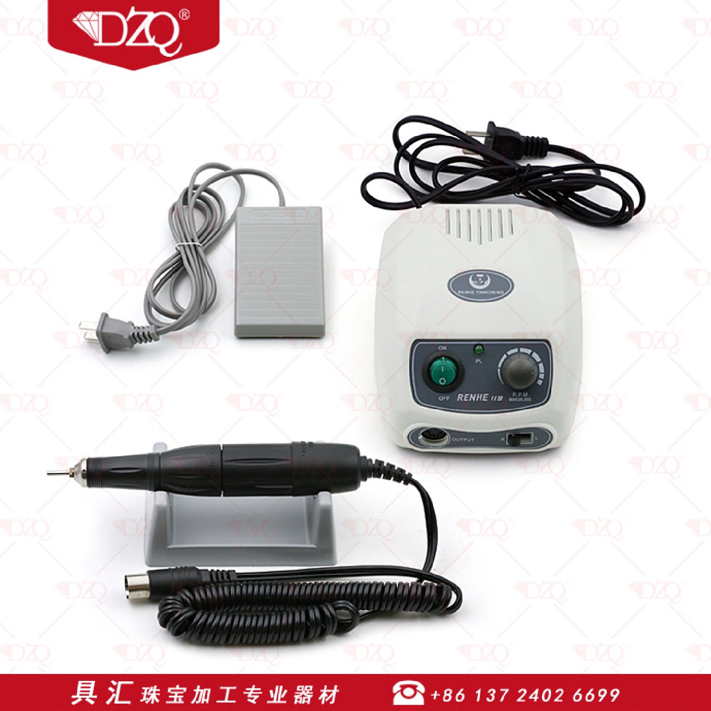 RENHE119强力有碳刷打磨机静音无极调速打磨机打磨抛光机雕刻牙医