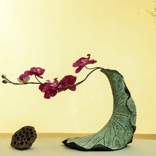 干花花瓶复古摆件客厅玄关花艺家居饰品装 创意新中式 饰艺术小花插
