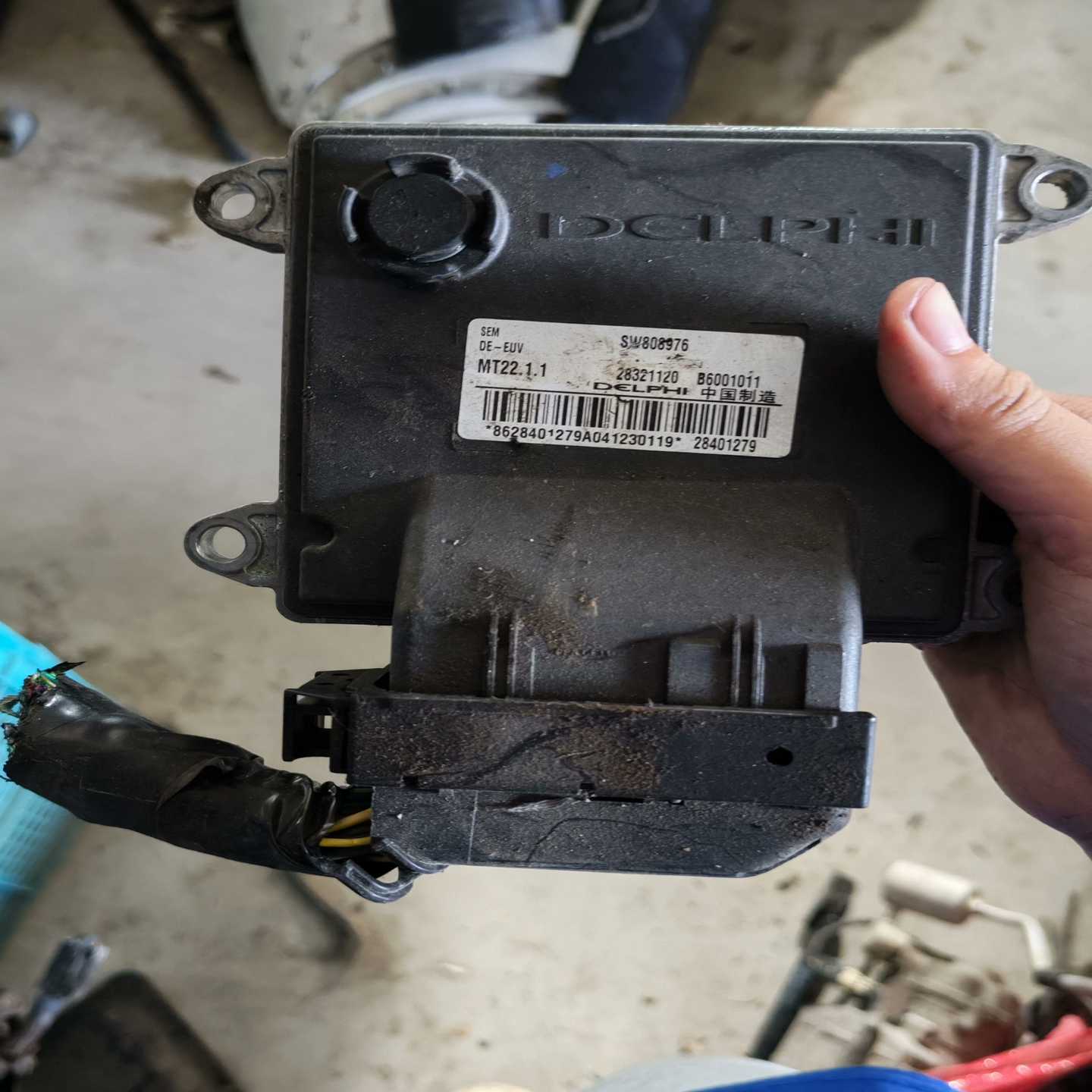 德尔福MT22.1发动机电脑板，原装拆车件，型号SW8089--议价商品