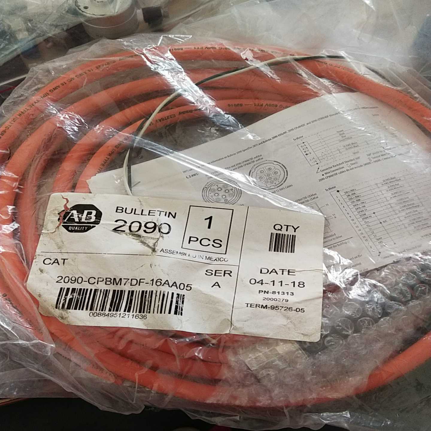 【议价】AB线缆2090-CPBM7DF-16AA05*2如图原适用