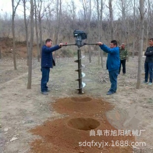 果园施肥植树挖坑机园林种树汽油打洞机加长钻头螺旋打孔机