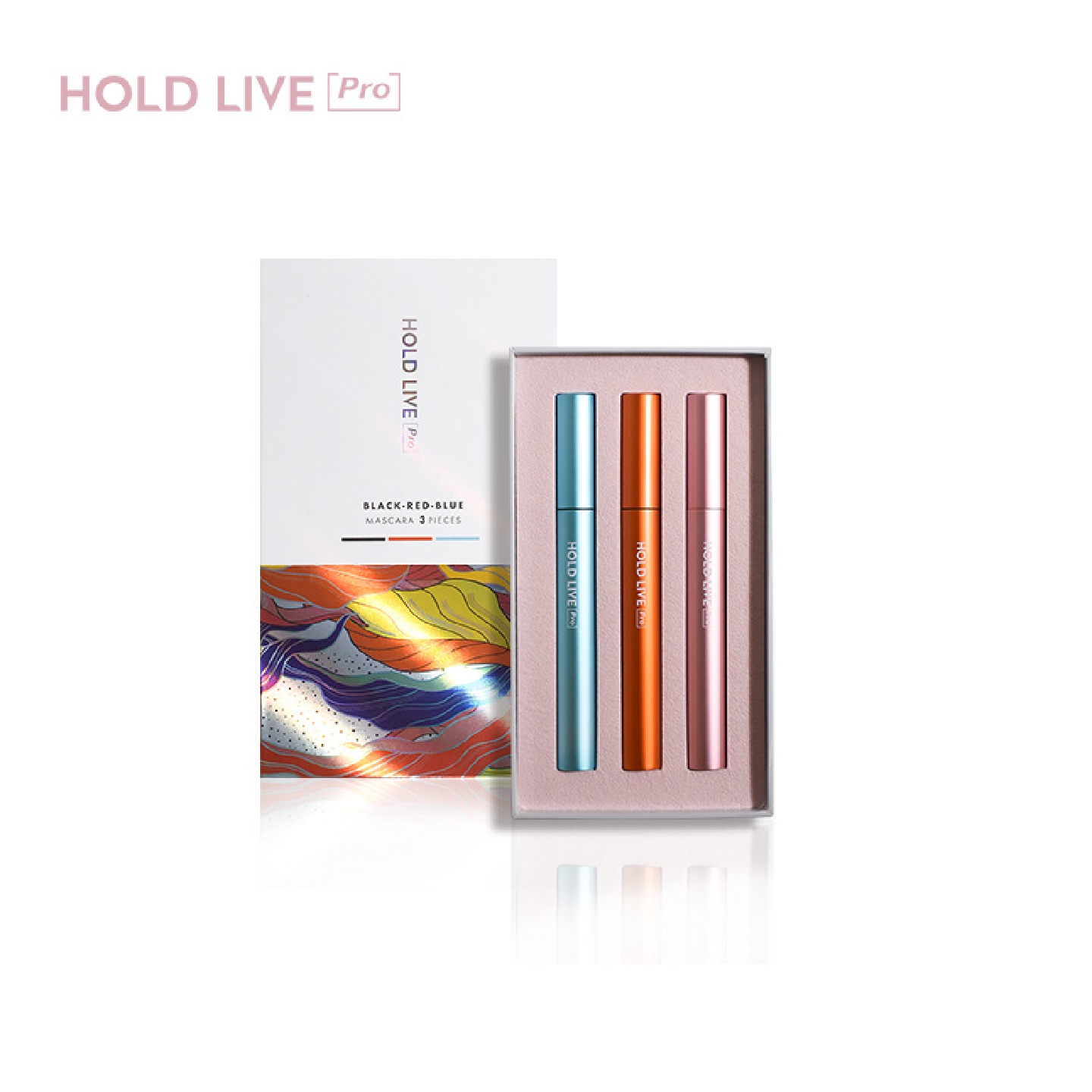 HOLD LIVE色彩防水纤长卷翘加长加密小刷头3支装睫毛膏套装HL332