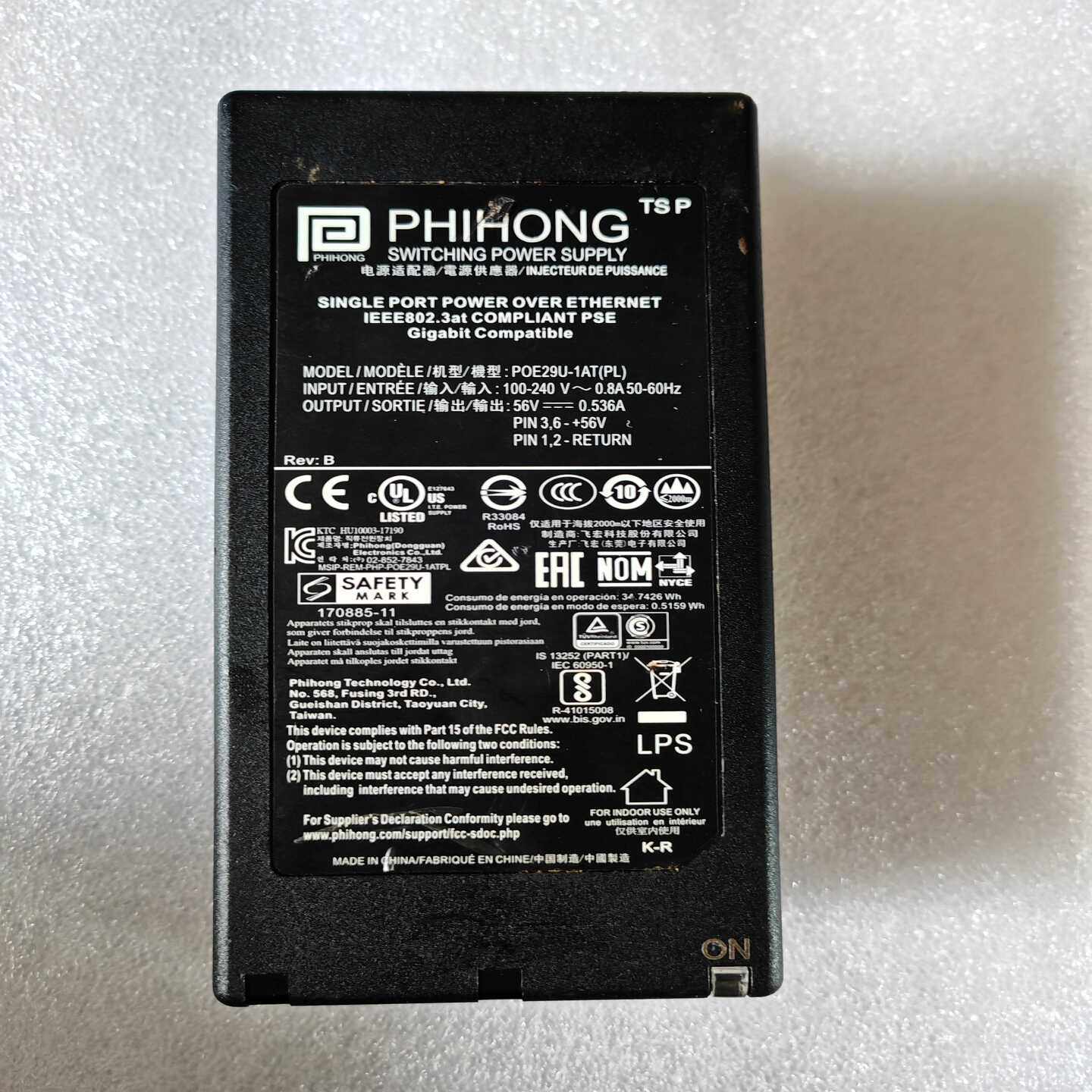 询价PHIHONG飞宏POE29U-1AT56V-0.53