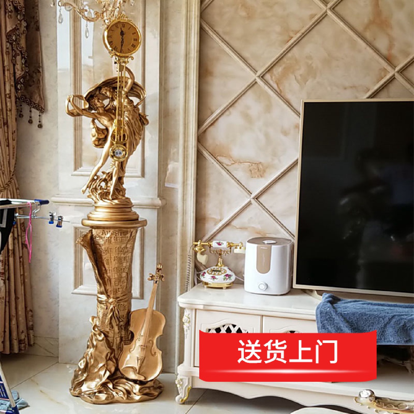 法式复古立钟立式现代座钟大摆钟钟表欧式高档摆件落地钟客厅家用