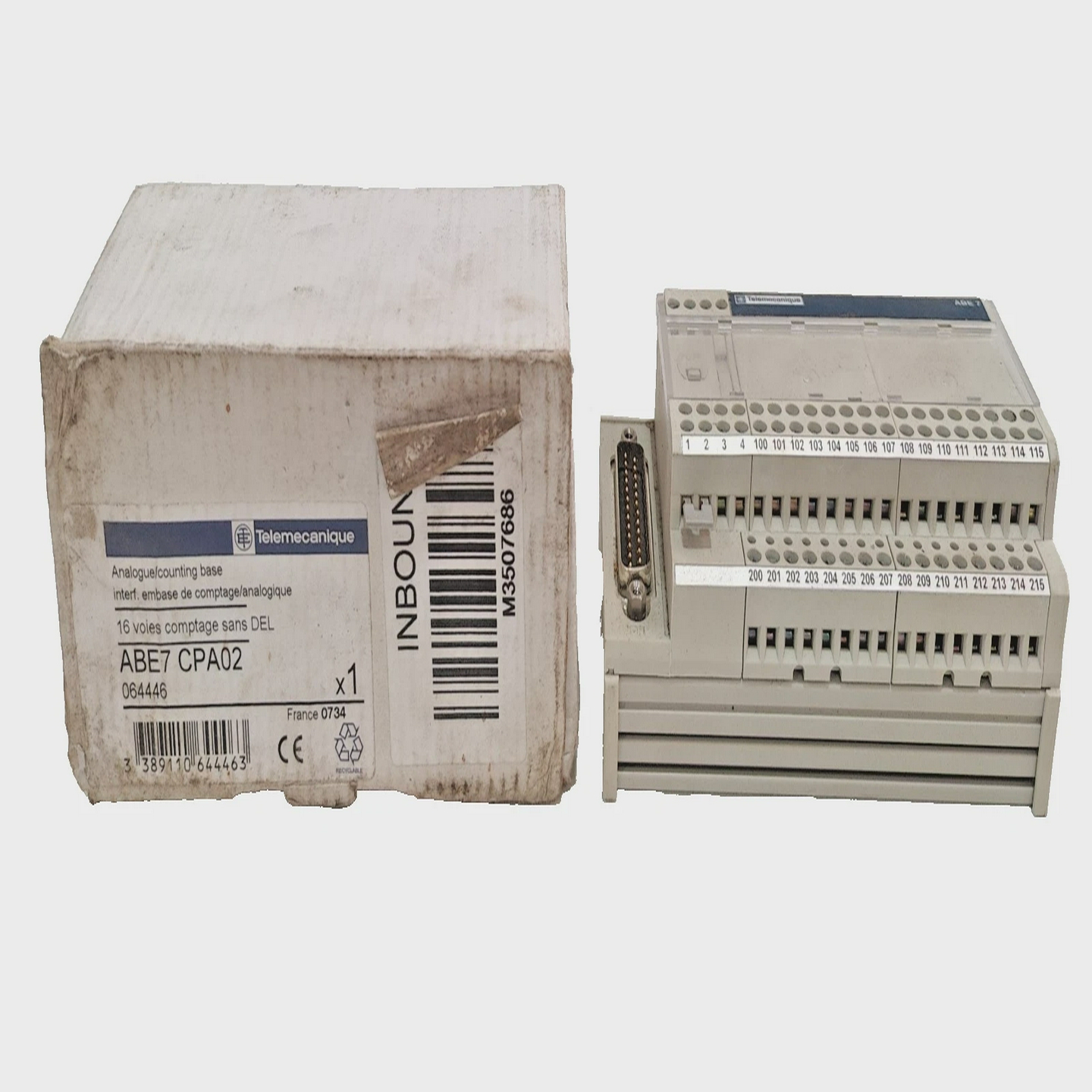 *带盒*TELEMECANIQUEABE7-CPA02分析输入输模块底座