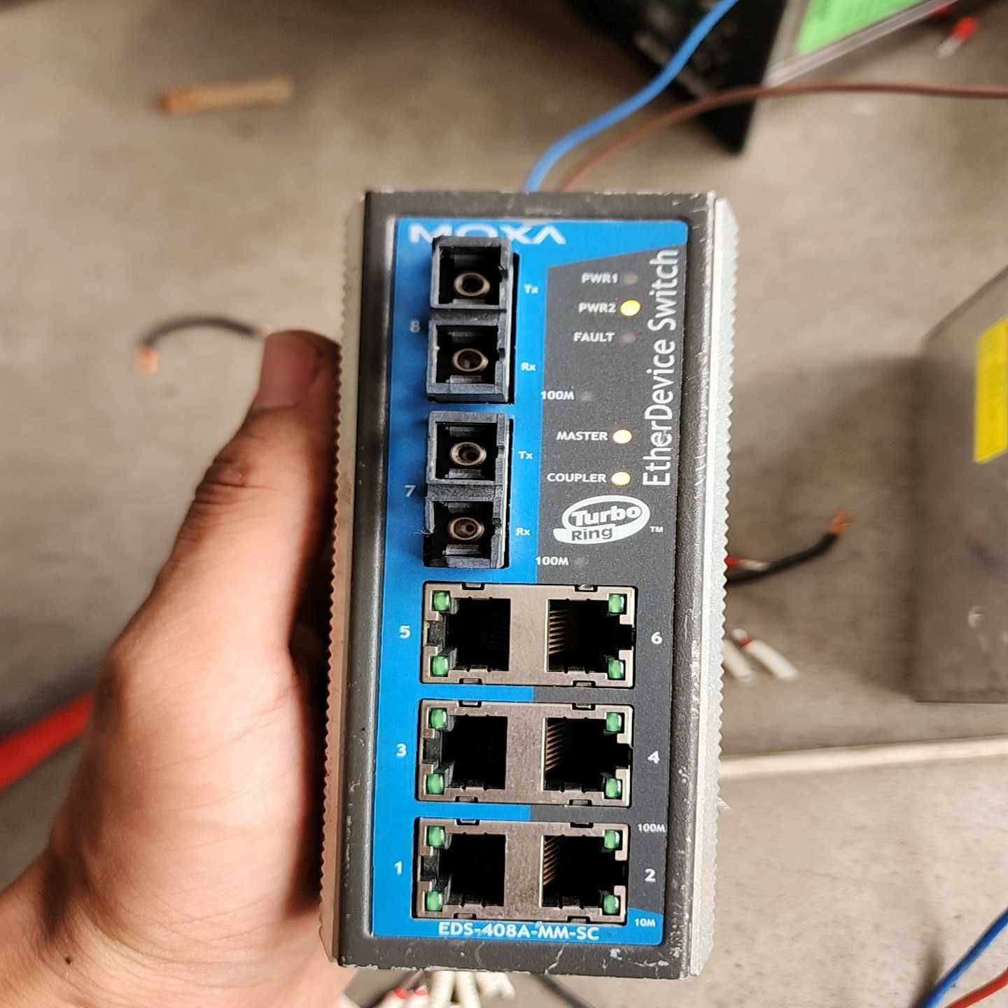 MOXA交换机EDS-408A-MM-SC，二手拆机，有一处--议价商品