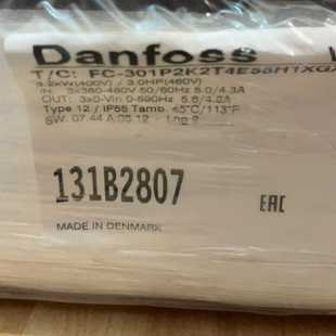 全新原装 301P2K2T4E55H 丹佛斯变频器FC