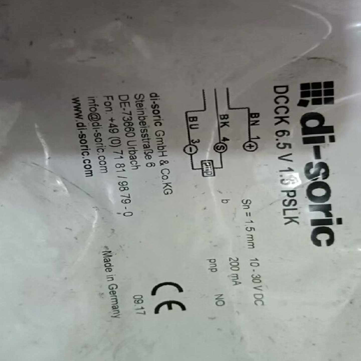 DI-SORICDCCK6.5V1.5PSLK传感(亚飞商行）