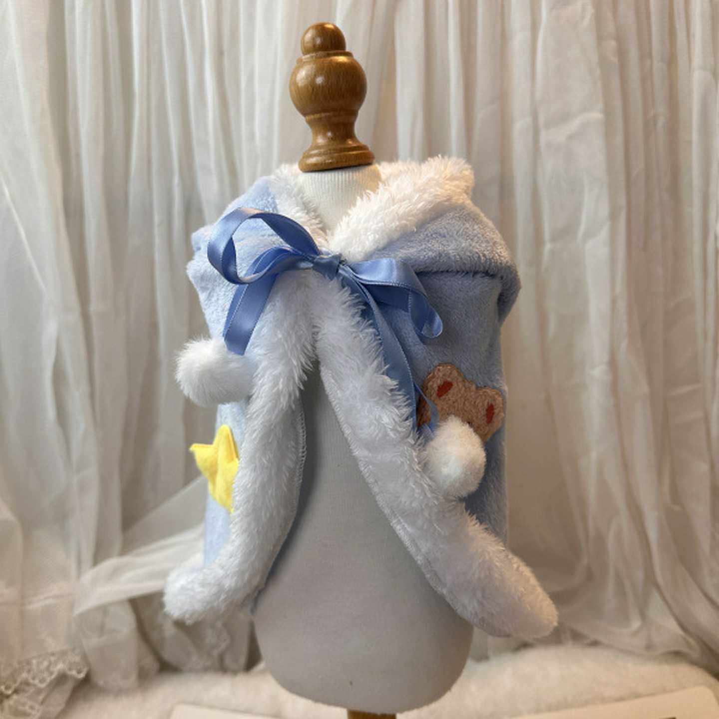 派对宠物帽子圣诞新年毛绒斗篷毛毯宠物狗狗猫咪衣服法师装扮