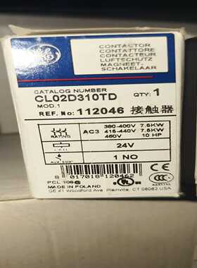 咨询-GE接触器CL02D310TD，波兰，24V线圈
