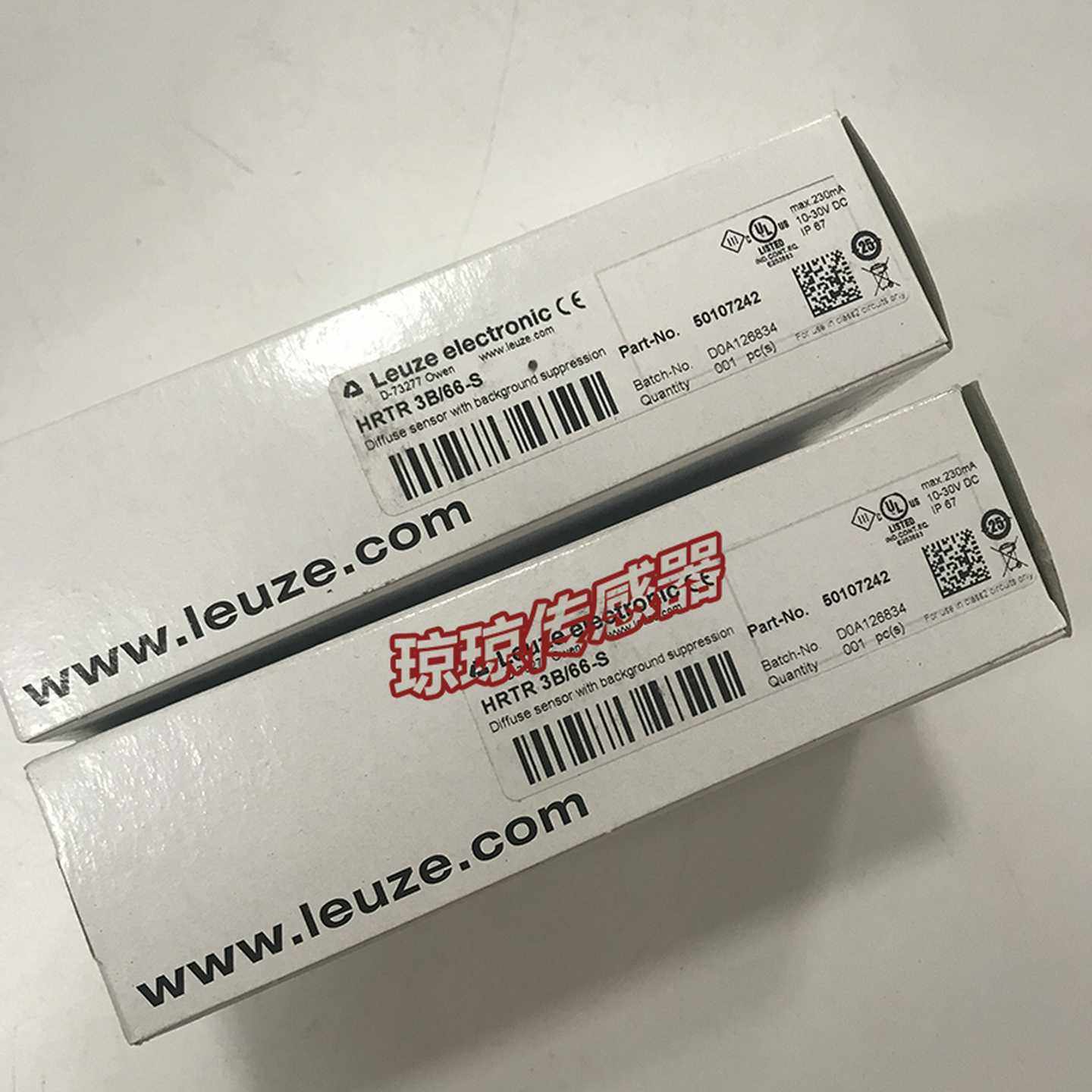 劳易测光电传感器电眼HRTR3B/66-SHRTR3/44-50-SB3B/66-S8