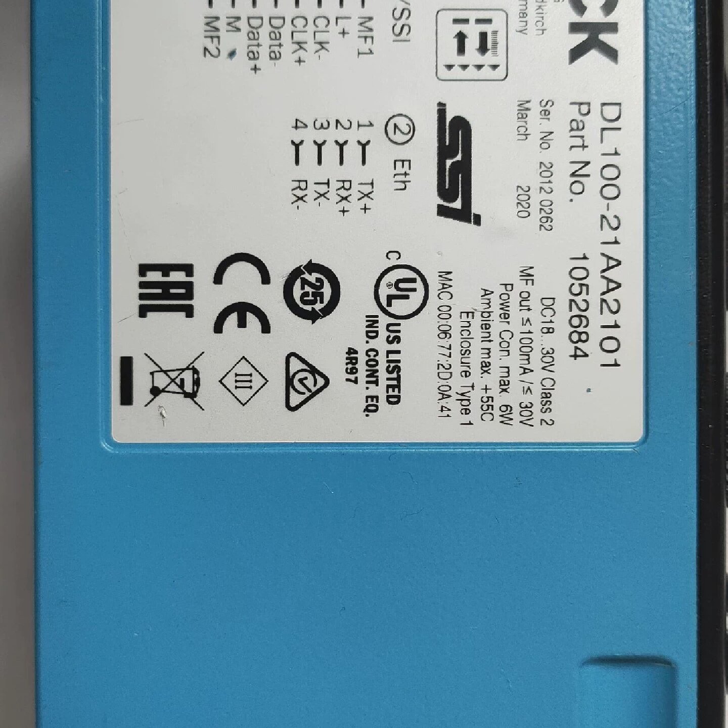 寻ISICK激光测距仪DL10021AA2101 - 实物图