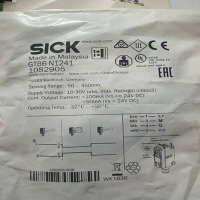 西克传感器GTB6-N1241货号：1082905询价