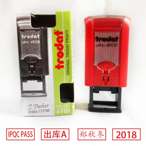 卓达名字章4908回墨印签名章自动出油名字章长方形QCPASS检验01章