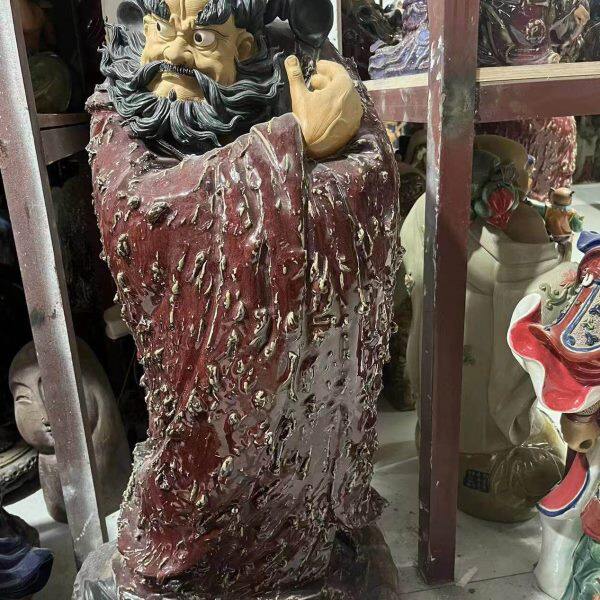 钟馗引福归堂摆件镇宅招财石湾陶瓷公仔中式客厅会所大型装饰