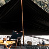 户外露营天幕杆帐篷天幕支撑杆橡木实木伸缩天幕杆支撑支架2.4米