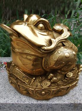 铜金蟾蜍五五折携财宝饰品特大号三枚纯金蟾蜍办公之家开幕礼
