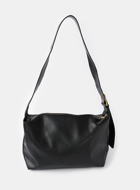 李大琪【百搭圣品】时尚简约百搭纯黑色单肩包斜挎包L2500S0050