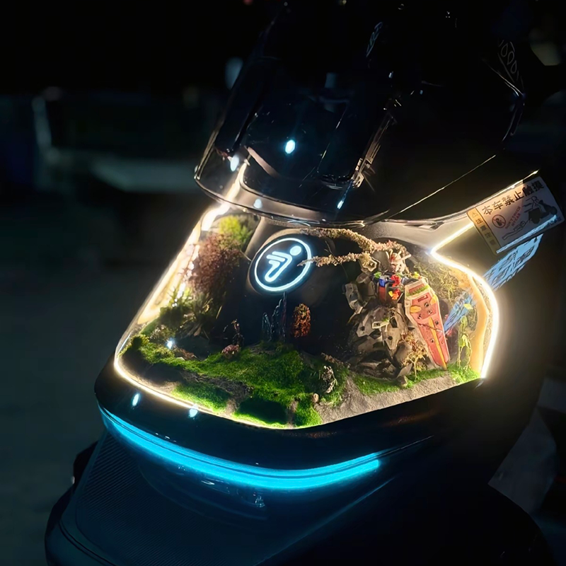 九号电动车C85C/Cz90氛围灯带机械师二代前脸2m可裁剪usb防水灯带