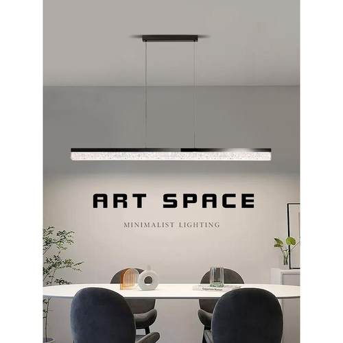极简餐厅吊灯吧台灯现代简约北欧设计师高端餐桌一字长条灯具