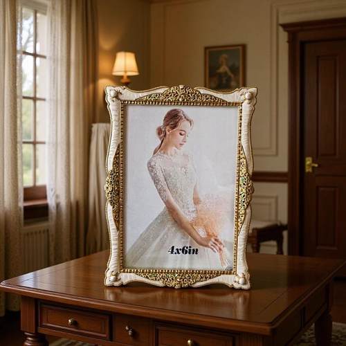 滴胶金色金属相框样板房软装摆台摆件金属相框