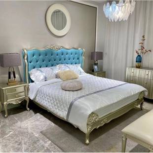 双人床主卧1米8美式 卧室大床 复古美克art高级感设计师中古风法式