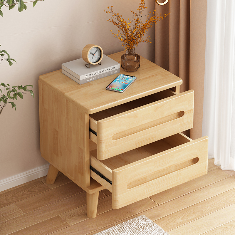 全实木床头柜北欧卧室收纳柜