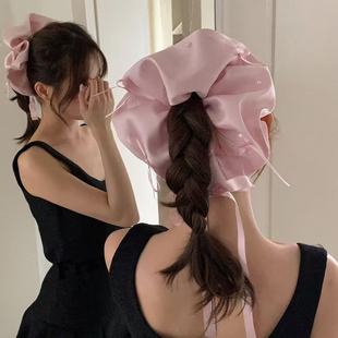 韩系超大号芭蕾风头饰时尚 蝴蝶结大肠发圈女高级感扎头发皮筋头绳