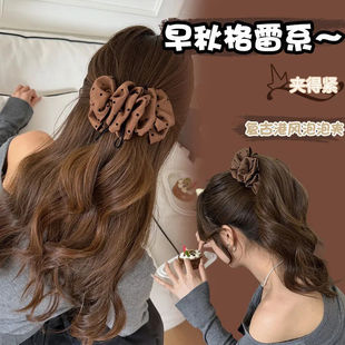 早秋格雷系 少女风复古港风休闲风抓夹女发夹香蕉夹可爱ins风纯色