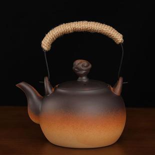 陶壶煮茶壶泡茶提梁围炉电陶炉专用单壶户外炭炉可明火直烧烧水壶