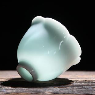 手工陶瓷茶杯功夫茶具品茗杯白瓷青瓷家用单杯小号个人主人杯 日式