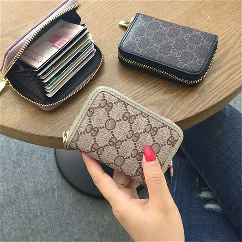 卡包女多卡位可爱个性风琴式卡片包迷你卡夹名片夹拉链小钱包