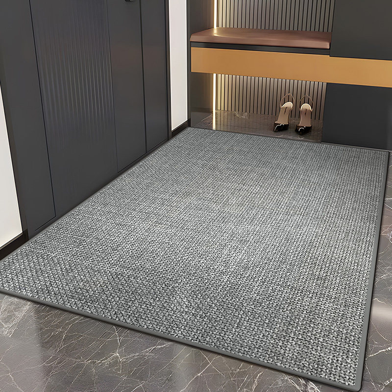 入户门地垫纯色进门地毯简约门口脚垫亚麻高级感客厅玄关耐脏垫子,居家布艺,入户地垫,淘宝优惠券,粉丝福利购,淘宝优惠卷