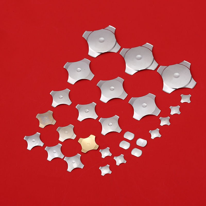 椭圆形7.6*8.9锅仔片 不锈钢按键开关薄膜开关十字形锅仔片