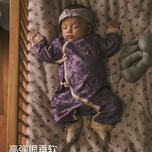 【繁花信使】aqpa爱帕宝宝儿童秋冬新品绑带连体衣婴幼雕花哈衣