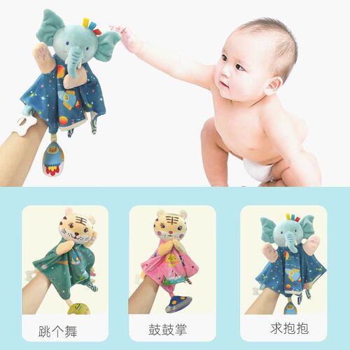 竹棉纱布安抚巾婴儿可q入口安抚玩偶0-3岁宝宝睡眠毛绒安抚玩具