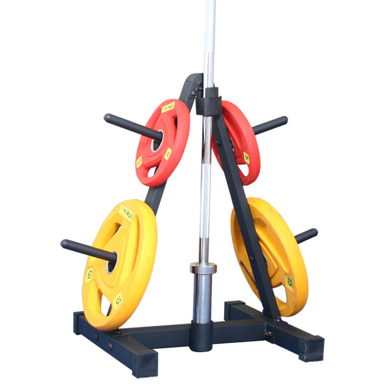 杠铃片收纳架器材架子哑铃片放置挂架家用杠铃杆奥杆存放存储托车