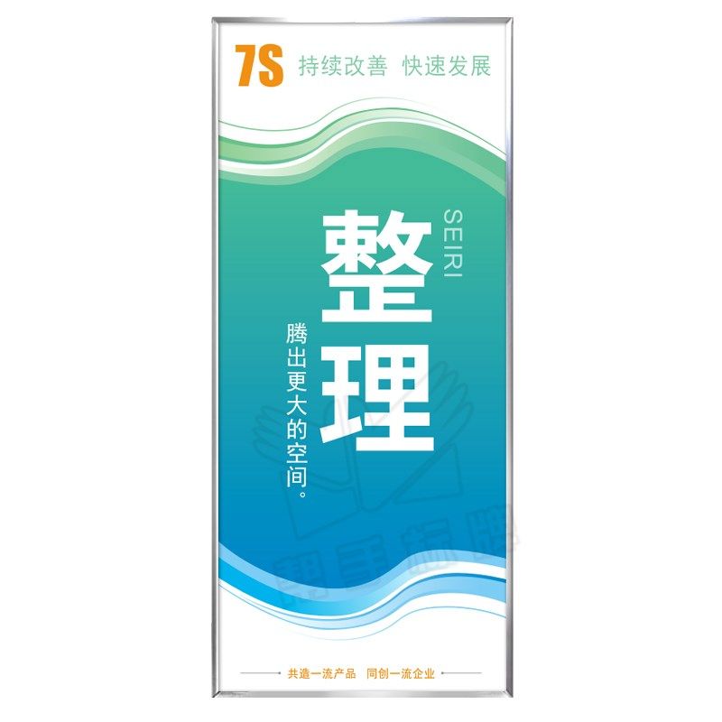 5S/6S/7S/8S/管理看板宣传标语餐厅食堂挂画制度展板室内背胶定制