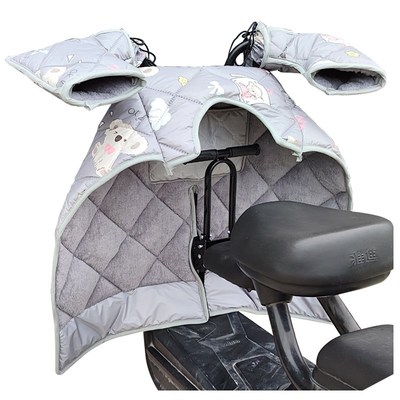 前开叉挡风被亲子加厚宝宝座椅分体式分叉冬季电动车保暖防水