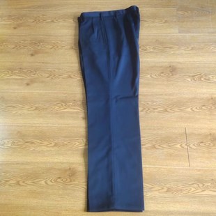 马裤 呢套装 呢胶木扣中山装 中老年爸爸中山服毛料藏蓝马裤 男 老式