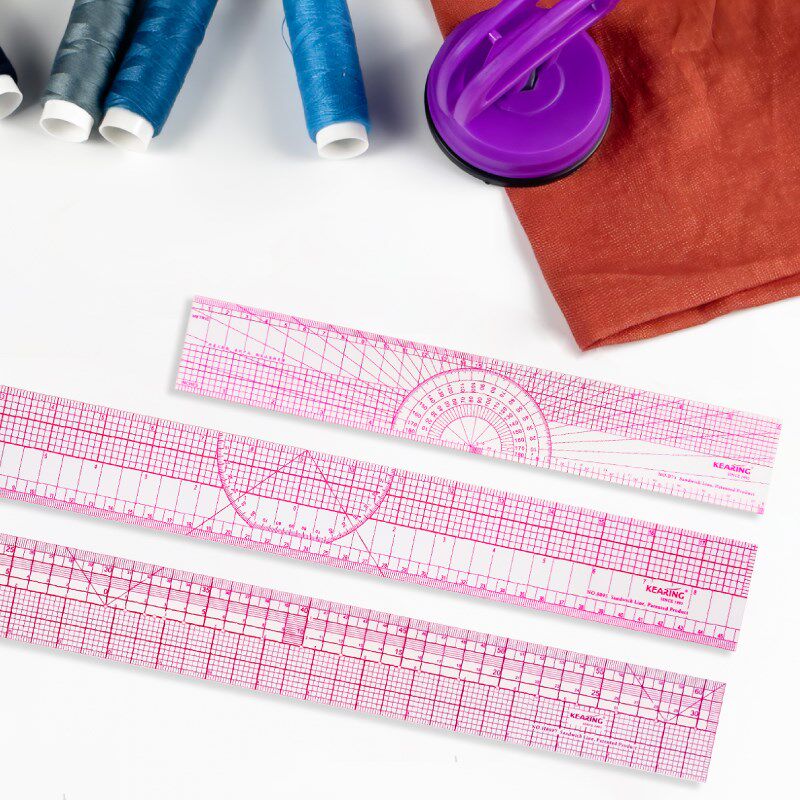 科灵公英制放码尺服装制版尺子缝纫多功能打版专用直尺绘图软尺